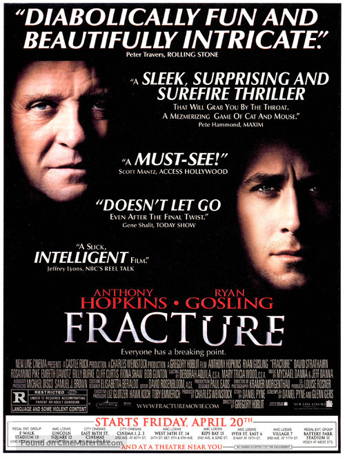 Fracture - For your consideration movie poster
