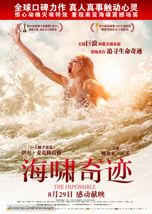 Lo imposible - Chinese Movie Poster