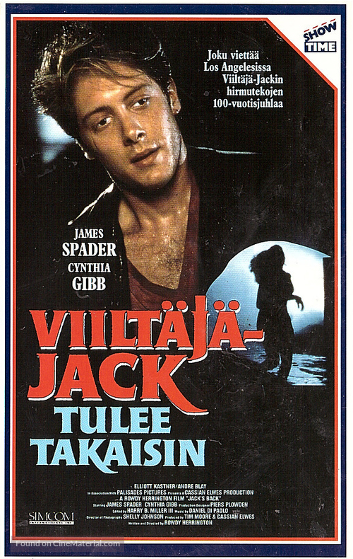 Jack&#039;s Back - Finnish VHS movie cover