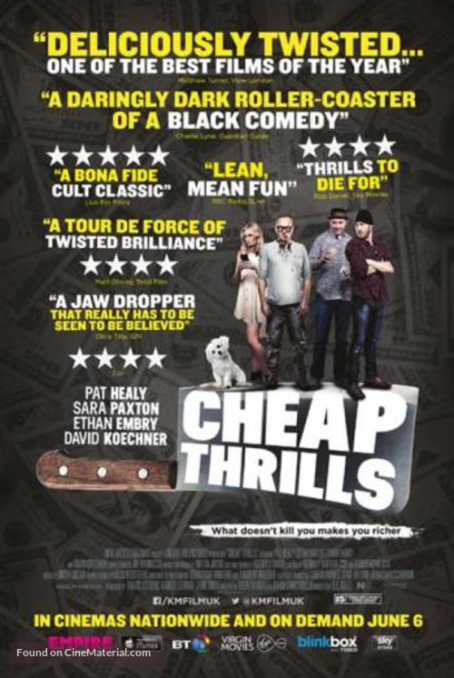 Cheap Thrills - British Movie Poster