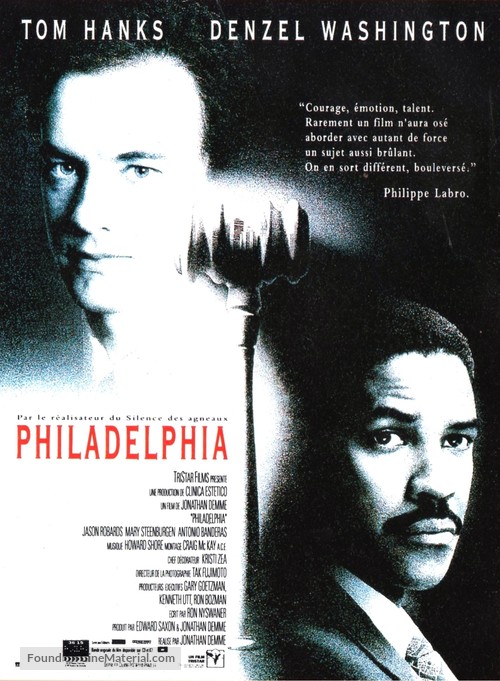 Philadelphia - French Movie Poster