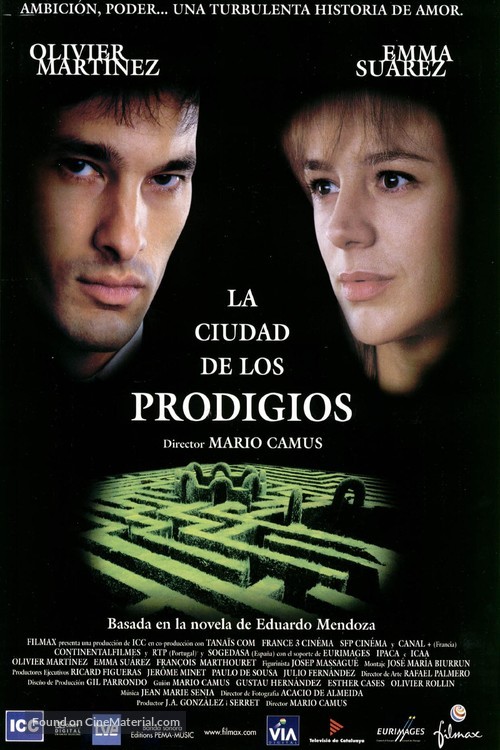 Ciudad de los prodigios, La - Spanish Movie Poster