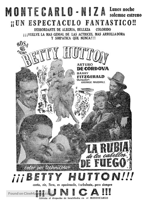 Incendiary Blonde - Spanish poster