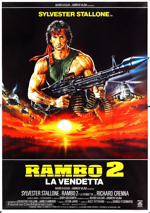 Rambo: First Blood Part II - Italian Movie Poster