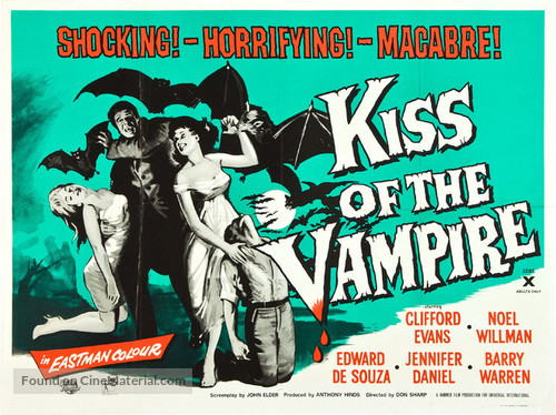 The Kiss of the Vampire - British Movie Poster