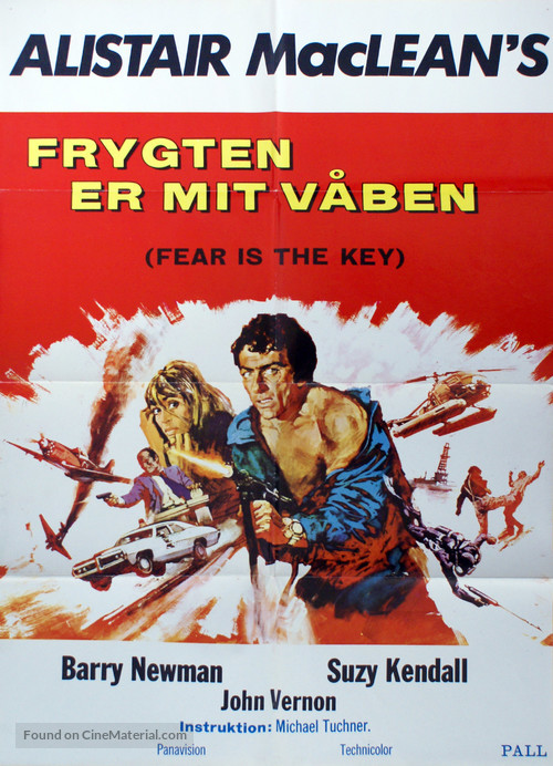 Fear Is the Key - Danish Movie Poster