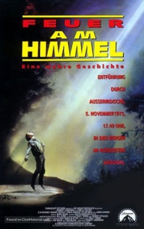 Fire in the Sky - German VHS movie cover
