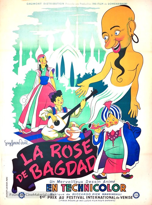 La rosa di Bagdad - French Movie Poster