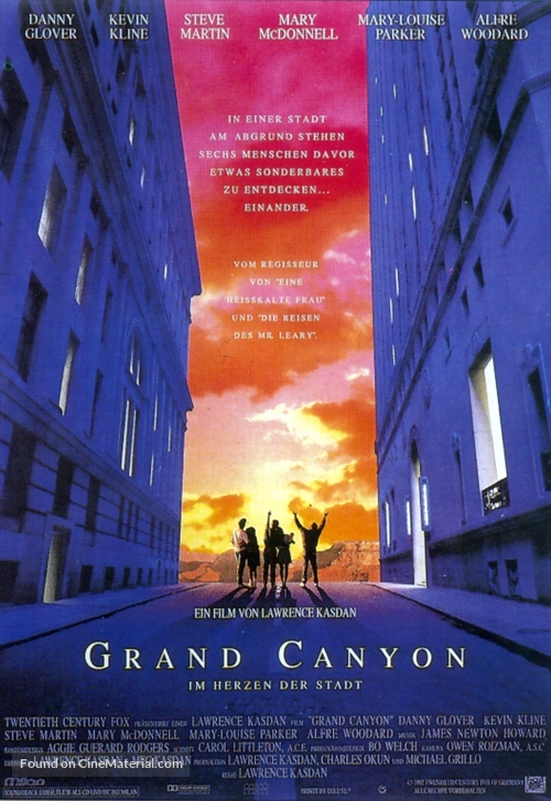 Grand Canyon - German Theatrical movie poster