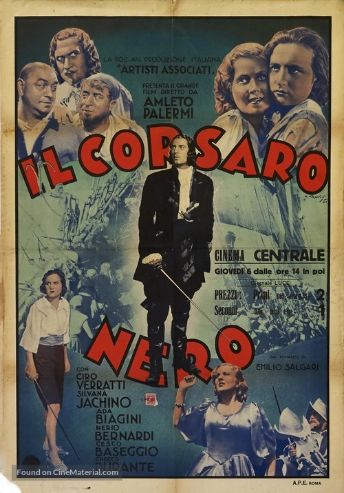 Il corsaro nero - Italian Movie Poster