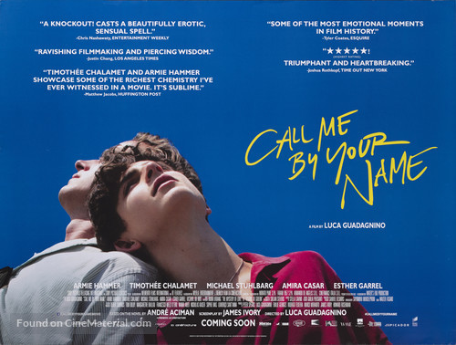 Call Me by Your Name - British Movie Poster