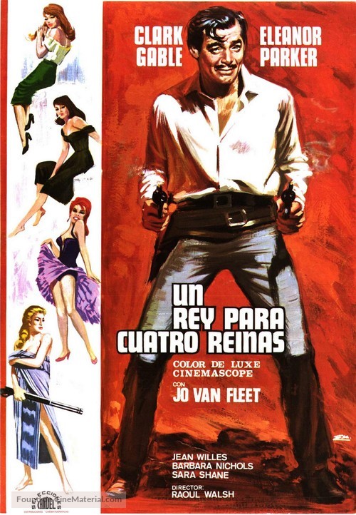 The King and Four Queens - Spanish Movie Poster