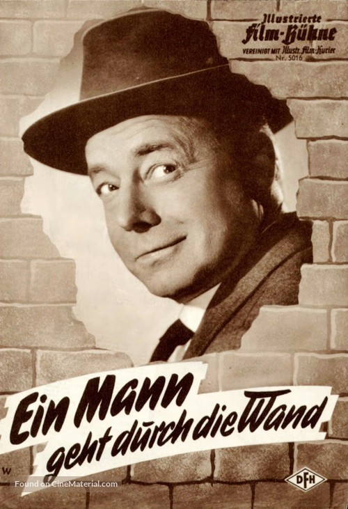 Ein Mann geht durch die Wand - German poster