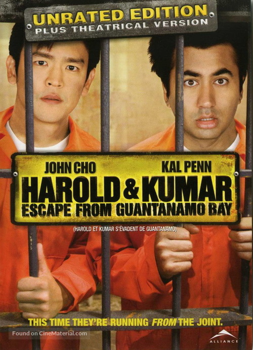 Harold &amp; Kumar Escape from Guantanamo Bay - Canadian DVD movie cover