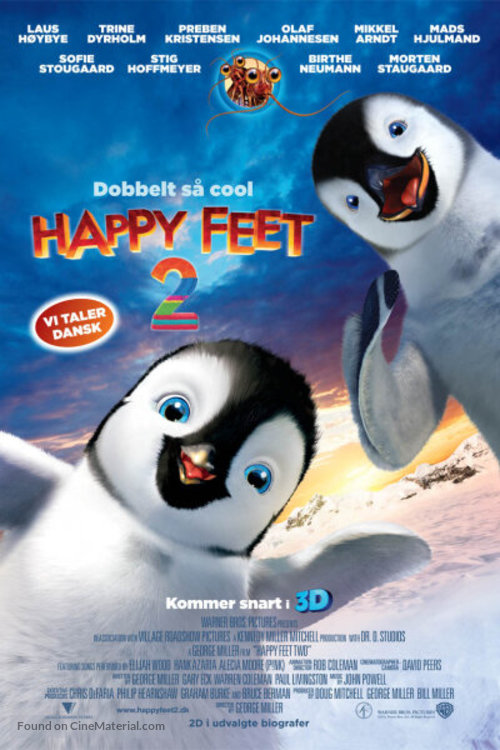 Happy Feet Two - Danish Movie Poster