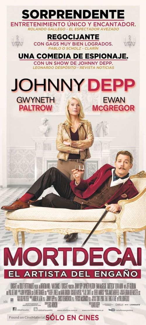 Mortdecai - Argentinian Movie Poster