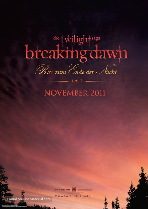 The Twilight Saga: Breaking Dawn - Part 1 - German Movie Poster