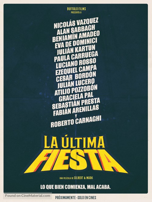 La &uacute;ltima fiesta - Argentinian Advance movie poster