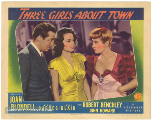 Three Girls About Town - Movie Poster