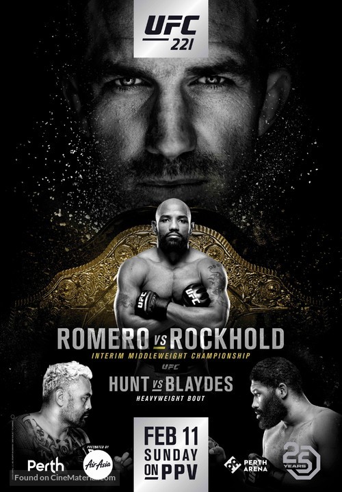 UFC 221: Romero vs. Rockhold - Australian Movie Poster