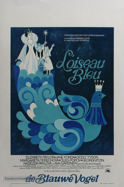 The Blue Bird - Belgian Movie Poster