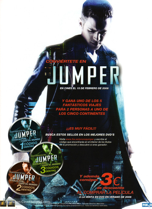 Jumper - Spanish Movie Poster