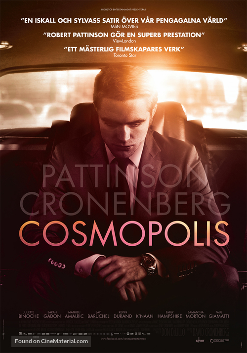Cosmopolis - Swedish Movie Poster