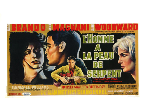 The Fugitive Kind - Belgian Movie Poster