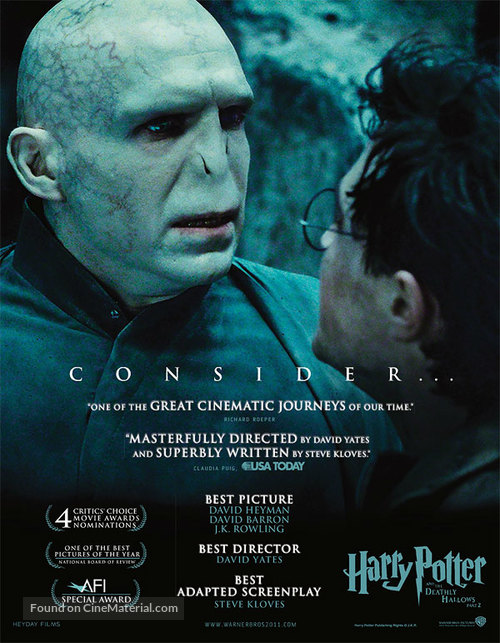 Harry Potter and the Deathly Hallows - Part 2 - For your consideration movie poster