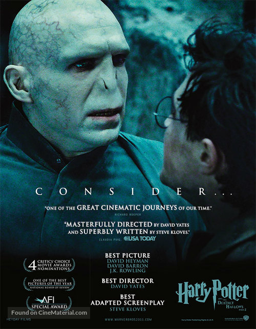 Harry Potter and the Deathly Hallows: Part II - For your consideration movie poster