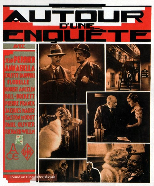 Autour d&#039;une enqu&ecirc;te - French Movie Poster