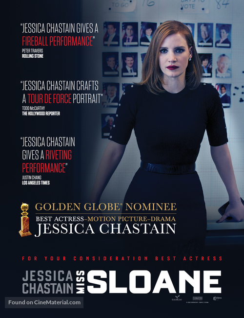 Miss Sloane - For your consideration movie poster