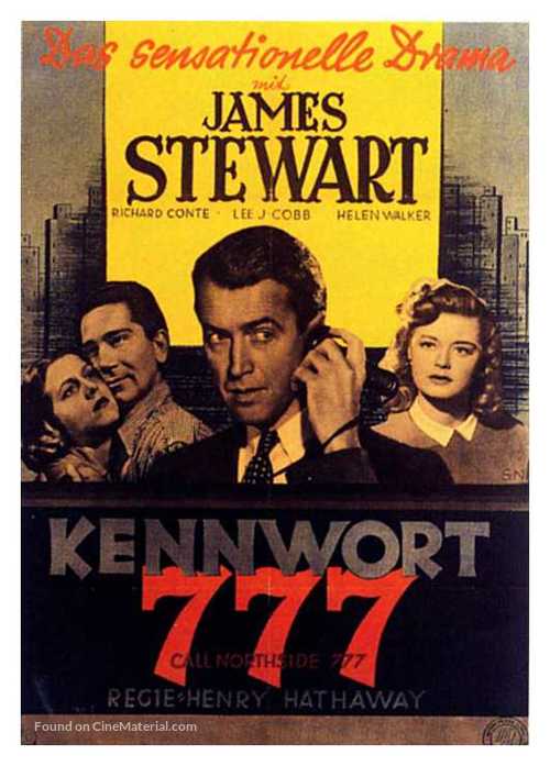 Call Northside 777 - German Movie Poster