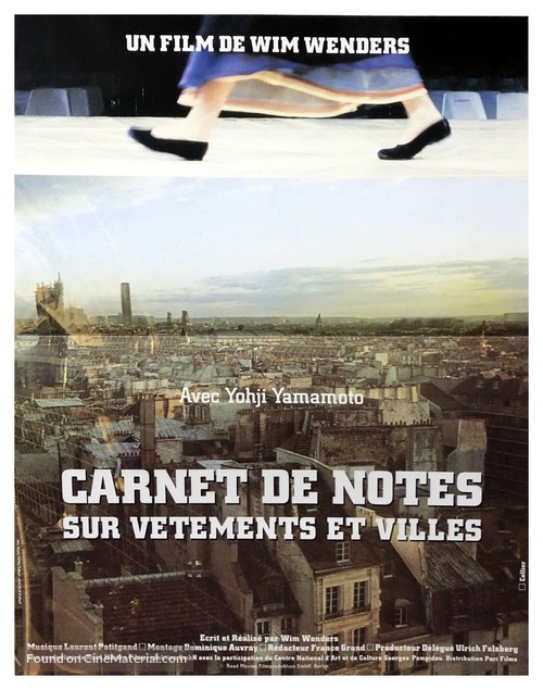 Aufzeichnungen zu Kleidern und St&auml;dten - French Movie Poster