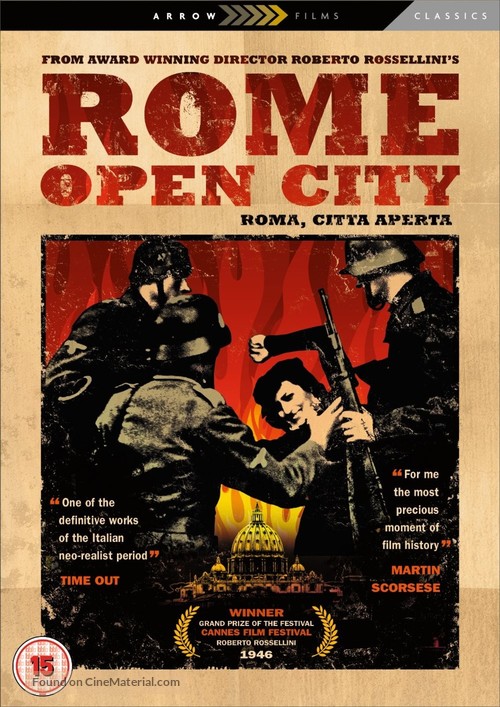 Roma, citt&agrave; aperta - British DVD movie cover