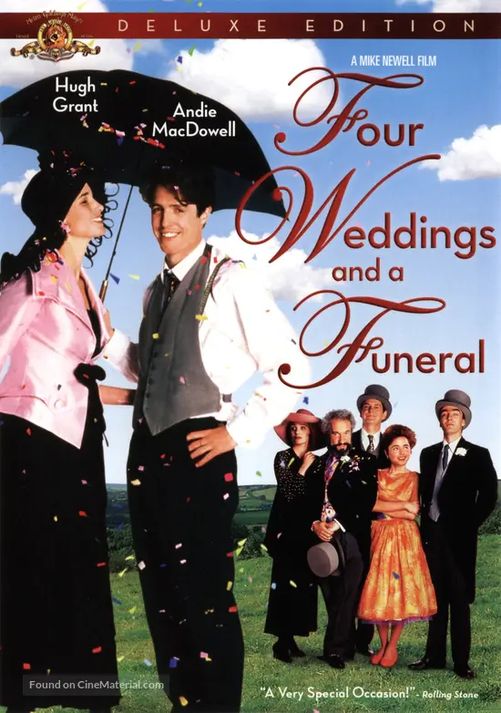 Four Weddings And A Funeral 1994 Dvd Movie Cover