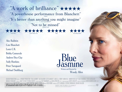 Blue Jasmine - British Movie Poster