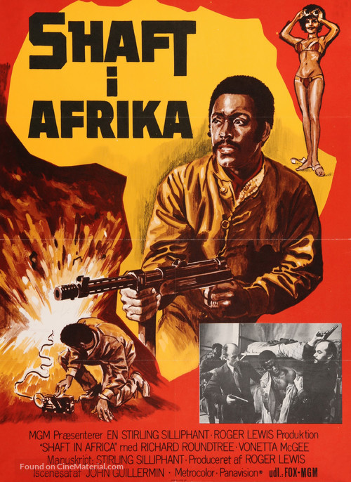 Shaft in Africa - Danish Movie Poster
