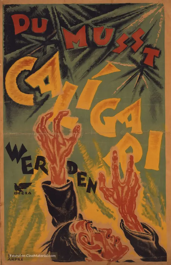 Das Cabinet Des Dr Caligari 1920 German Movie Poster