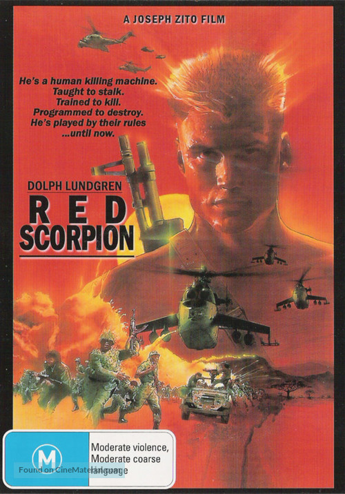 Red Scorpion - Australian DVD movie cover
