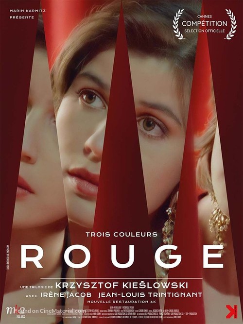 Trois couleurs: Rouge - French Re-release movie poster