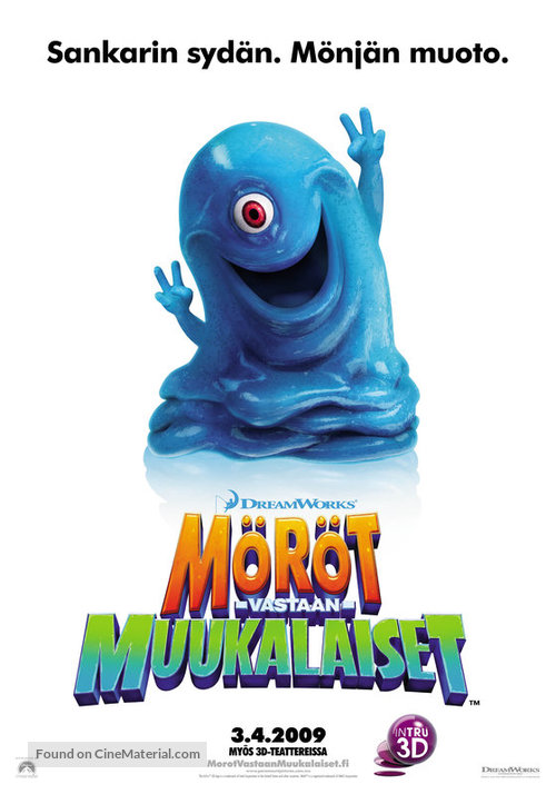 Monsters vs. Aliens - Finnish Movie Poster