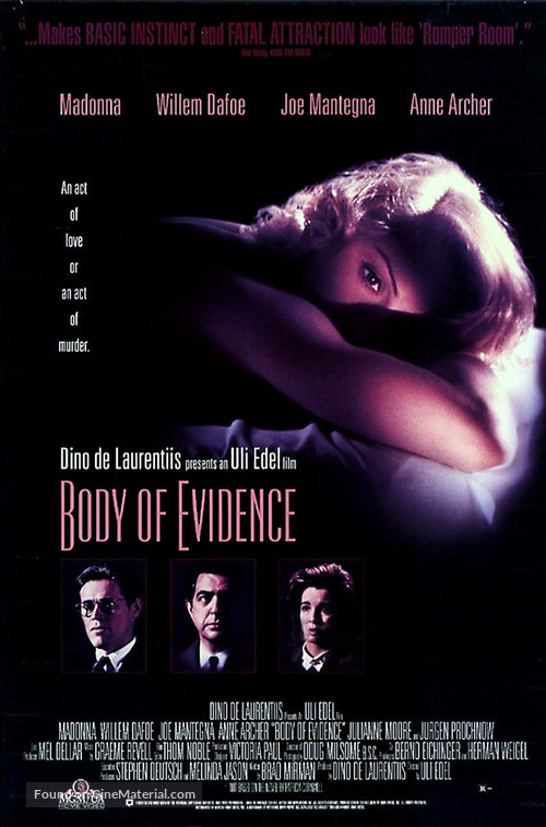Body Of Evidence - Movie Poster