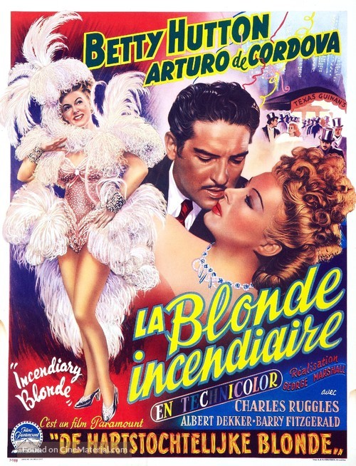 Incendiary Blonde - Belgian Movie Poster