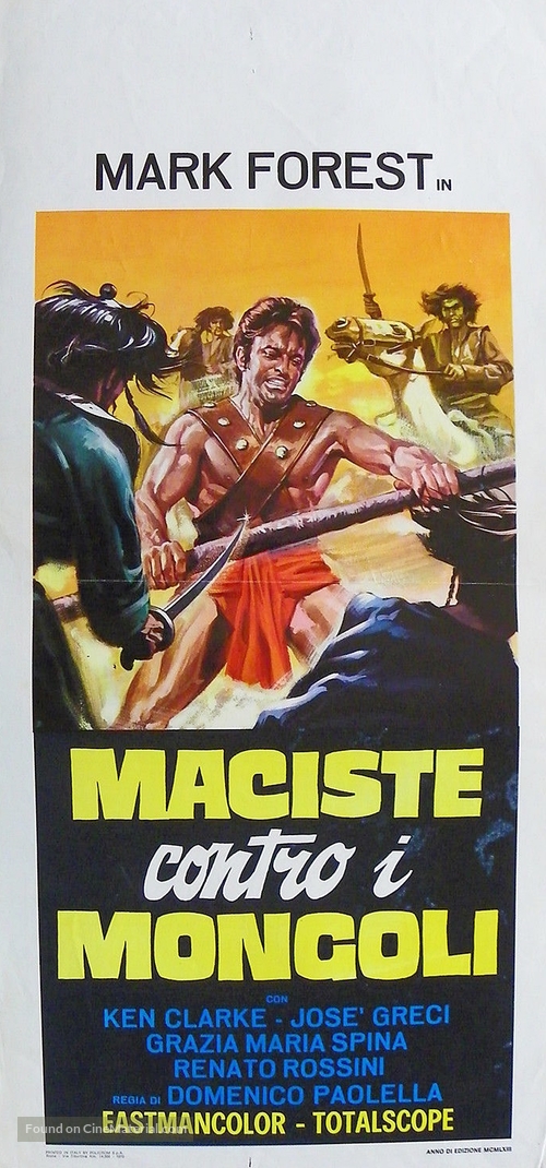 Maciste contro i Mongoli - Italian Movie Poster