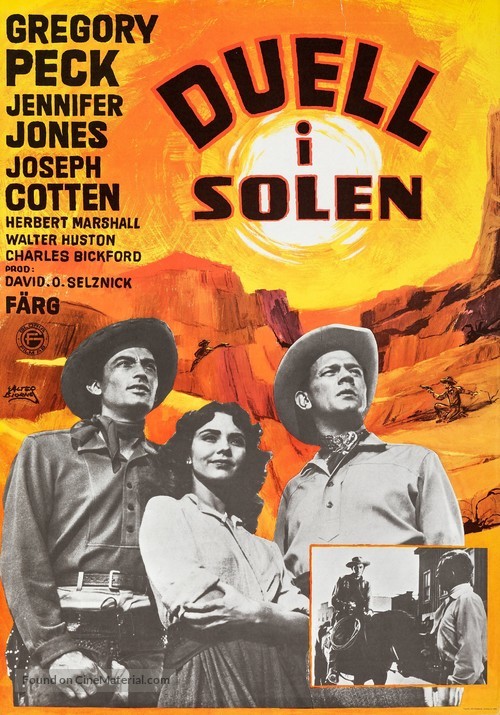 Duel in the Sun - Swedish Movie Poster