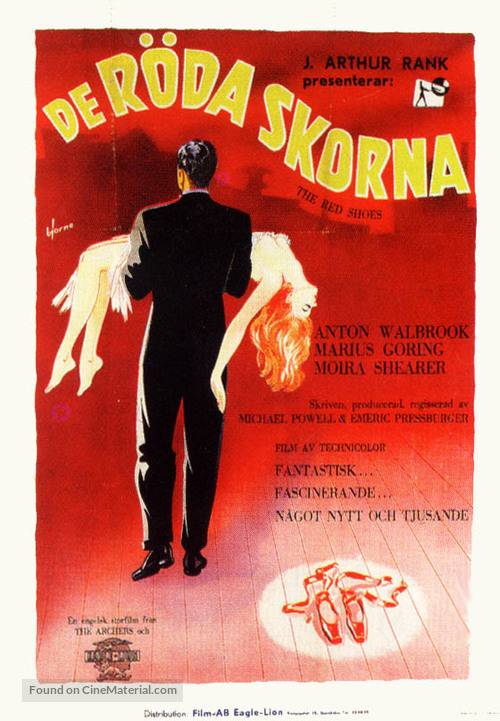 The Red Shoes - Swedish Movie Poster