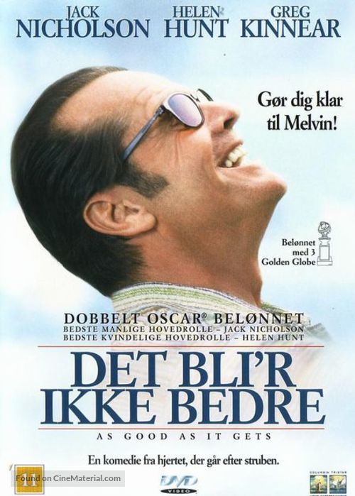As Good As It Gets - Danish DVD movie cover