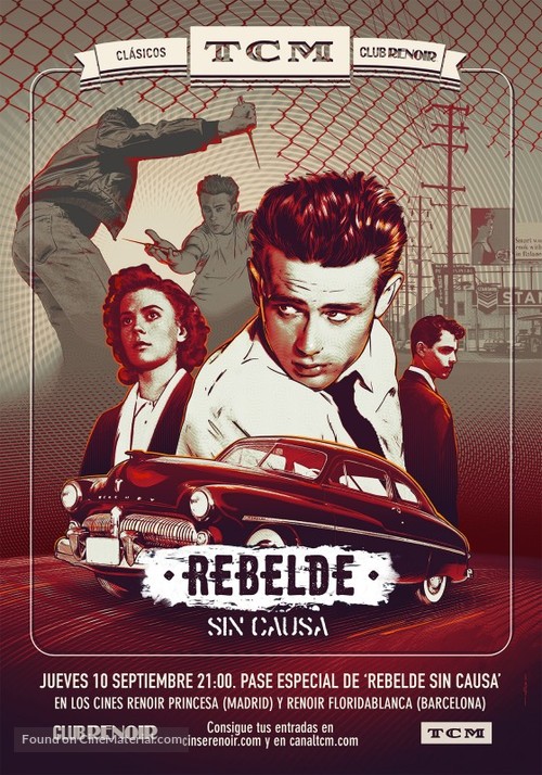 Rebel Without a Cause - Spanish Re-release movie poster