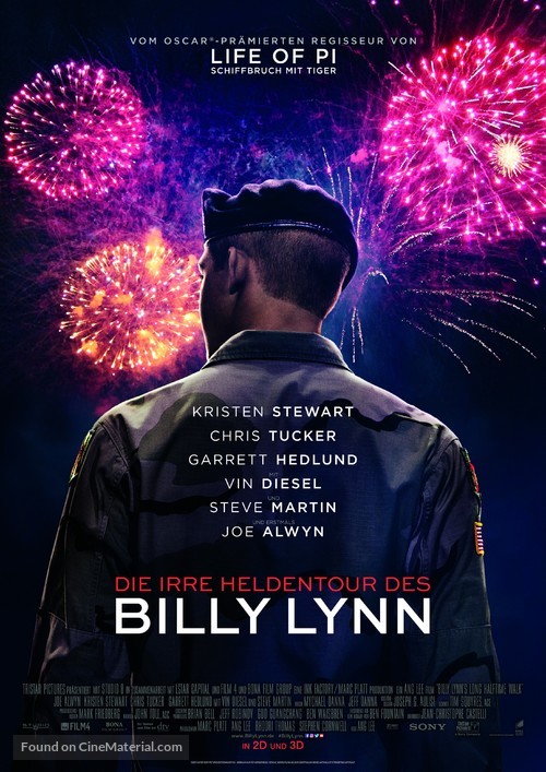 Billy Lynn&#039;s Long Halftime Walk - German Movie Poster